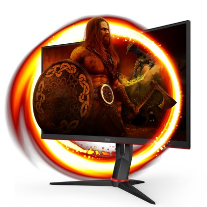 Mon 23,6"Va Hdmi Vga Gaming 165Hz Aoc C24G2U/Bk Mm Reg Curved 1Ms Dp