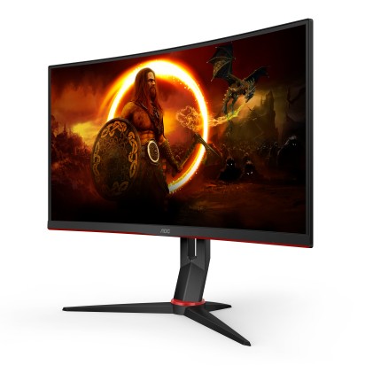 Mon 23,6"Va Hdmi Vga Gaming 165Hz Aoc C24G2U/Bk Mm Reg Curved 1Ms Dp