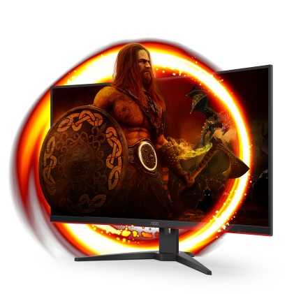 Monitor AOC G4 31,5" curvo 1500R LED VA FullHD 240Hz - FreeSync Premium - Tempo di risposta 1 ms - Angolo di visione 178° - HDMI, DisplayPort, Audio - Montaggio VESA 100x100