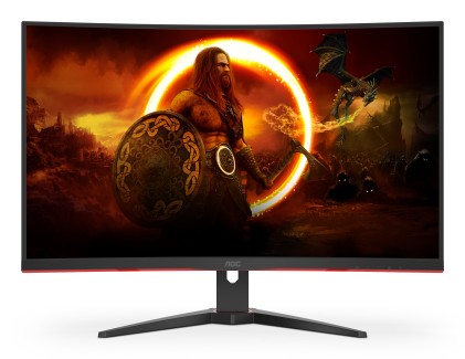 Monitor AOC G4 31,5" curvo 1500R LED VA FullHD 240Hz - FreeSync Premium - Tempo di risposta 1 ms - Angolo di visione 178° - HDMI, DisplayPort, Audio - Montaggio VESA 100x100