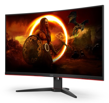Monitor AOC G4 31,5" curvo 1500R LED VA FullHD 240Hz - FreeSync Premium - Tempo di risposta 1 ms - Angolo di visione 178° - HDMI, DisplayPort, Audio - Montaggio VESA 100x100