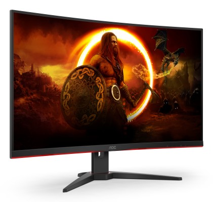 Monitor AOC G4 31,5" curvo 1500R LED VA FullHD 240Hz - FreeSync Premium - Tempo di risposta 1 ms - Angolo di visione 178° - HDMI, DisplayPort, Audio - Montaggio VESA 100x100