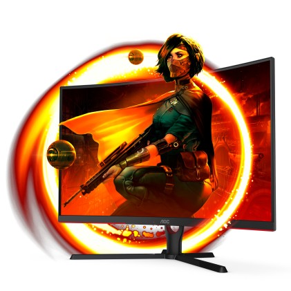 Mon 31.5"Va Hdmi Dp Gaming  165Hz Aoc C32G3Ae/Bk 1Ms Mm Curved