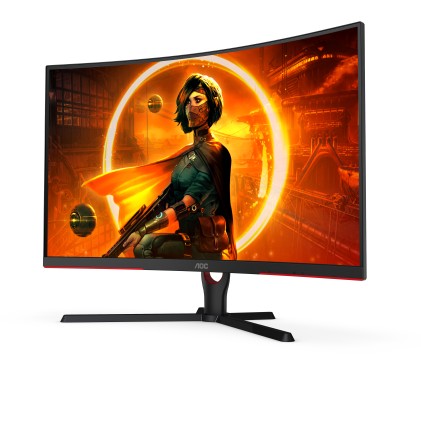 Mon 31.5"Va Hdmi Dp Gaming  165Hz Aoc C32G3Ae/Bk 1Ms Mm Curved