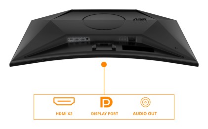 Monitor AOC G4 31,5" curvo 1500R LED Fast VA QHD 180Hz HDR10 - Tempo di risposta 1 ms - Angolo di visione 178&deg; - HDMI, DisplayPort, Audio - Montaggio VESA 100x100