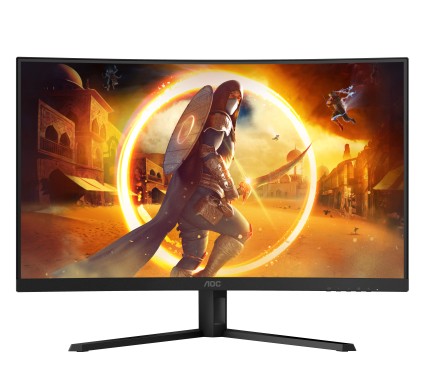 Monitor AOC G4 31,5" curvo 1500R LED Fast VA QHD 180Hz HDR10 - Tempo di risposta 1 ms - Angolo di visione 178&deg; - HDMI, DisplayPort, Audio - Montaggio VESA 100x100