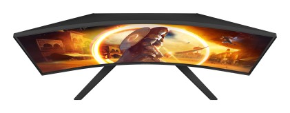 Monitor AOC G4 31,5" curvo 1500R LED Fast VA QHD 180Hz HDR10 - Tempo di risposta 1 ms - Angolo di visione 178&deg; - HDMI, DisplayPort, Audio - Montaggio VESA 100x100