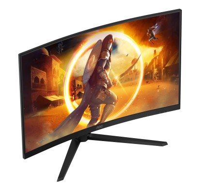 Monitor AOC G4 31,5" curvo 1500R LED Fast VA QHD 180Hz HDR10 - Tempo di risposta 1 ms - Angolo di visione 178&deg; - HDMI, DisplayPort, Audio - Montaggio VESA 100x100