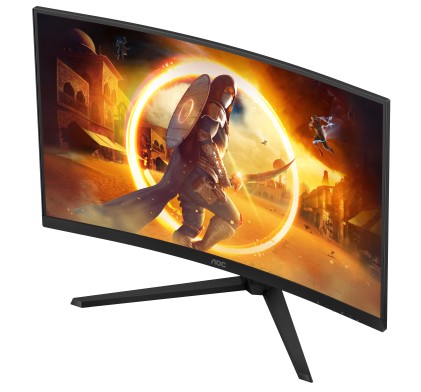 Monitor AOC G4 31,5" curvo 1500R LED Fast VA QHD 180Hz HDR10 - Tempo di risposta 1 ms - Angolo di visione 178&deg; - HDMI, DisplayPort, Audio - Montaggio VESA 100x100