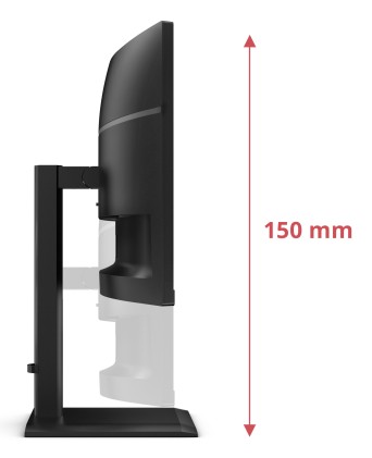 Aoc Monitor Curvo 34 Led Va Uwqhd 21:9 4Ms 120Hz 350 Cdm, Reg Altezza, Usb-C, Dp/Hdmi, Multim