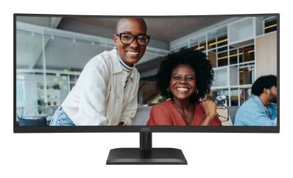 Aoc Monitor Curvo 34 Led Va Uwqhd 21:9 4Ms 120Hz 350 Cdm, Reg Altezza, Usb-C, Dp/Hdmi, Multim