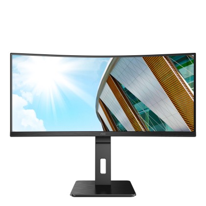 Aoc Monitor Curvo 34 Led Va 21:9 Qhd 1Ms 300 Cdm, Hdmi/Dp, Multimediale