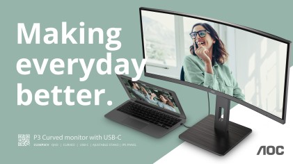 Mon 34 Va 3440X1440 Hdmi Dp Usbc Aoc Cu34P3Cv Reg Altezza 21:9