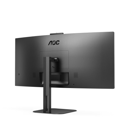 Aoc Monitor Curvo 34 Led Va Wqhd 21:9 4Ms 300 Cdm, Altezza, Webcam, Usb-C, Dp/Hdmi, Multimediale