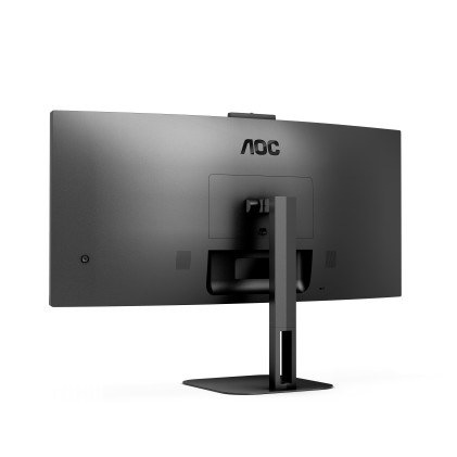 Aoc Monitor Curvo 34 Led Va Wqhd 21:9 4Ms 300 Cdm, Altezza, Webcam, Usb-C, Dp/Hdmi, Multimediale