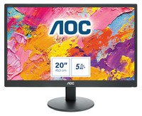 AOC E2070SWN 19,5inch Wide LED 1600x900 16:9 200cd/m  20Mio:1 5ms D-SUB Energy Star 6 Eco Mode VESA 100 mm