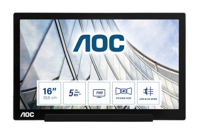 Mon 15,6"Ips Portatile Usbc Pivot Aoc I1601Fwux