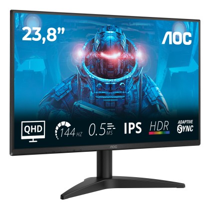 Aoc Monitor Gaming 23,8 Led Ips Qhd 16:9 0,5Ms 144Hz 300 Cdm, Dp/Hdmi