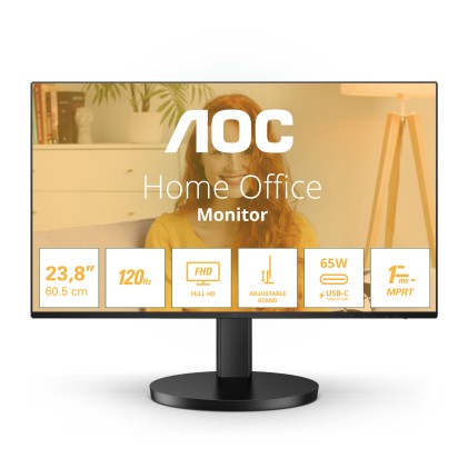 Aoc Monitor 27 Led Ips Qhd 16:9 4Ms 120Hz, Dp/Hdmi, Pivot, Multimediale