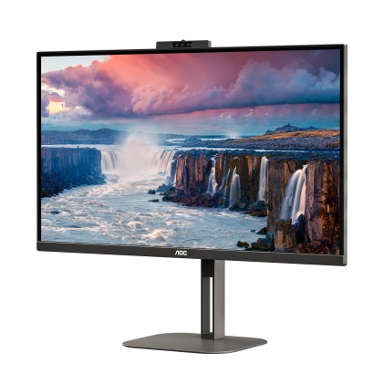 Mon 27"Ips 2560*1440 2K Hdmi Dp Usb Aoc Q27V5Cw/Bk Usbc Mm Webcam