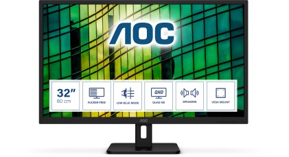 Aoc Monitor 31,5 Led Ips 16:9 2K Qhd 250 Cdm, Dp/Hdmi, Multimediale
