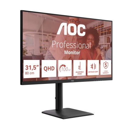 Aoc Monitor 31,5 Led Ips Qhd 16:9 100Hz