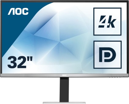 AOC Essential-line U3277FWQ monitor piatto per PC 80 cm (31.5") 3840 x 2160 Pixel 4K Ultra HD LED Nero, Argento