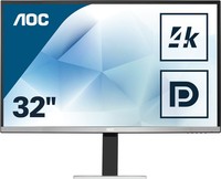 AOC Essential-line U3277FWQ monitor piatto per PC 80 cm (31.5") 3840 x 2160 Pixel 4K Ultra HD LED Nero, Argento