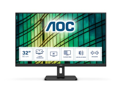 Aoc Monitor 31,5 Led Mva 16:9 4K Uhd 4Ms 350 Cdm, Dp/Hdmi, Multimediale