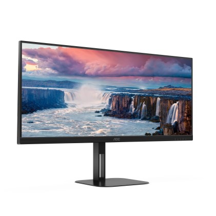 Aoc Monitor 34 Led Va Wqhd 21:9 4Ms 300 Cdm, Reg Altezza, Usb-C Dock, Dp/Hdmi, Multimediale