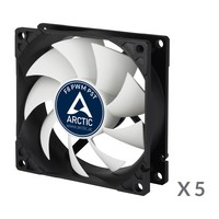 Arctic F8 PWM PST Ventola da 80mm -  Kit da 5 pezzi