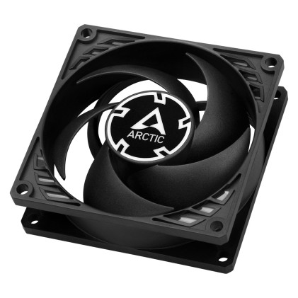 Ventola per case da 80mm ottimizzata per la pressione statica Arctic P8 Black