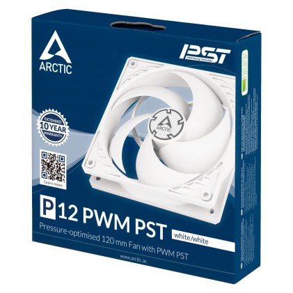 Arctic P12 PWM PST Pressure Optimised Ventola da 120mm White