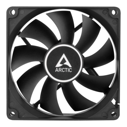 ARCTIC F9-92 mm Ventola, Basso Livello Rumore, Custodia Standard, CPU per PC, Cuscinetto Fluido Dinamico, Ventilazione 1800 RPM, 0,4 Sone - Nero/Bianco