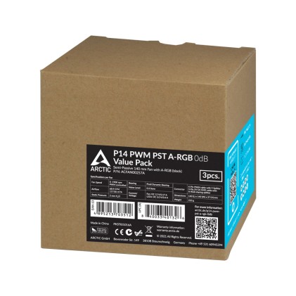 Kit 3 Ventole Arctic P14 PWM PST ARGB 140mm RGB LED
