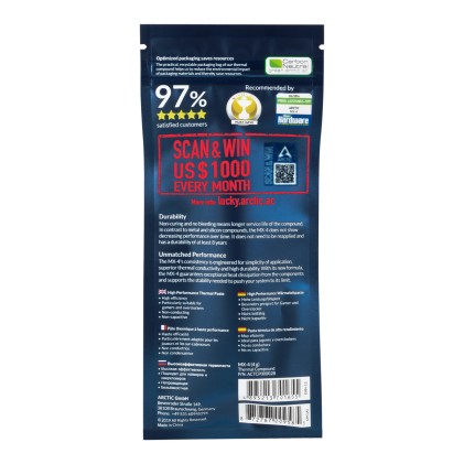 ARCTIC MX-4 4g - Pasta termoconduttiva a base di carbonio