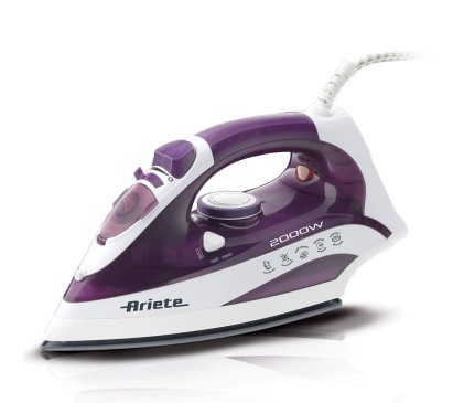 Ferro Stiro Vapore Ariete 00S623500Ar0 Steam Iron 6235 Viola E Bianco