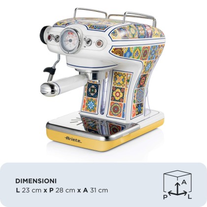 Macchina Caffe Ariete Espresso 1389 Positano Polvere E Cialde