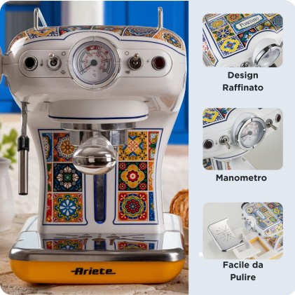 Macchina Caffe Ariete Espresso 1389 Positano Polvere E Cialde