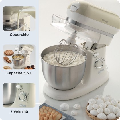 Impastatrice Vintage 5.5 Litri 1200 Planetaria Colore Beige