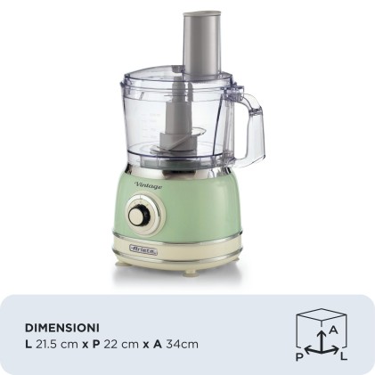 Robot Da Cucina 1000W 2 Velocita Serie Vintage 2,1 Litri Verde