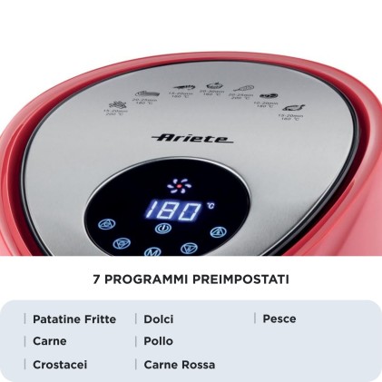 Friggitrice Ad Aria Xxl 7Litri 200G Rosso 1800