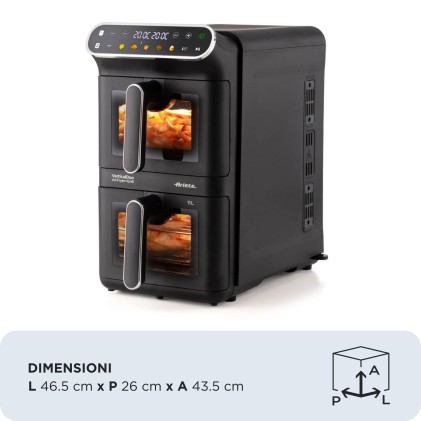 Friggitrice Ad Aria Doppio Cestello 552 11 Ariete Con Finestra Ari 4640