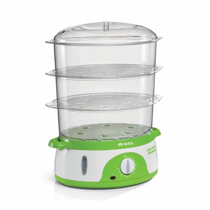 Vaporiera Cottura Vapore 3 Piani 800W 9 Litri