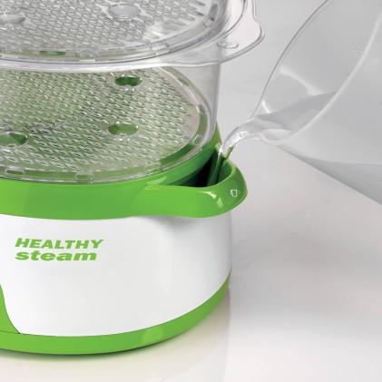 Vaporiera Cottura Vapore 3 Piani 800W 9 Litri