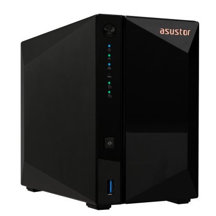 Asustor Nas 2Bay 2.5/3.5" Sata Hdd/Ssd, Realtek Rtd1296 4Core, 1.4Ghz, 2Gb Ddr4, 1X2.5Gbe, 3Xusb3.2,