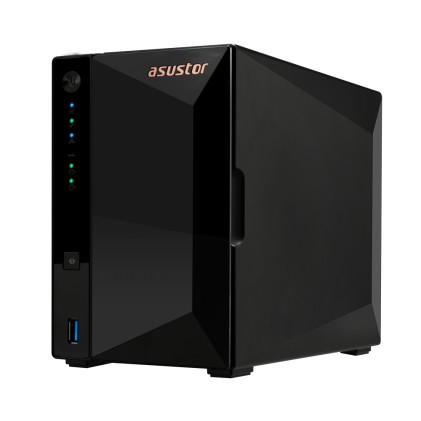 Asustor Nas 2Bay 2.5/3.5" Sata Hdd/Ssd, Realtek Rtd1296 4Core, 1.4Ghz, 2Gb Ddr4, 1X2.5Gbe, 3Xusb3.2,