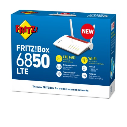 Modem Router Avm 20002926 Fritz!Box 6850 Lte Sim Slot Wi Fi Mesh White