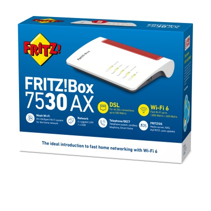 Router 300Mbit Fritz!Box 7530 Ax 4P Lan Gigabit 1P Usb