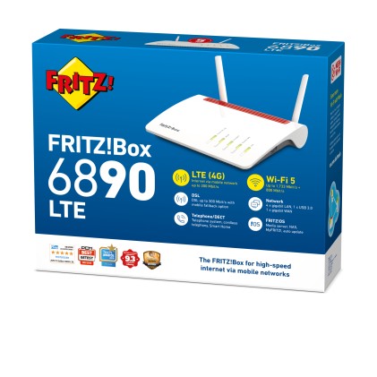 Avm Fritz! Router Fritz!Box 6890 Ac+N 2533 Adsl/Vdsl/Lte 4G International
